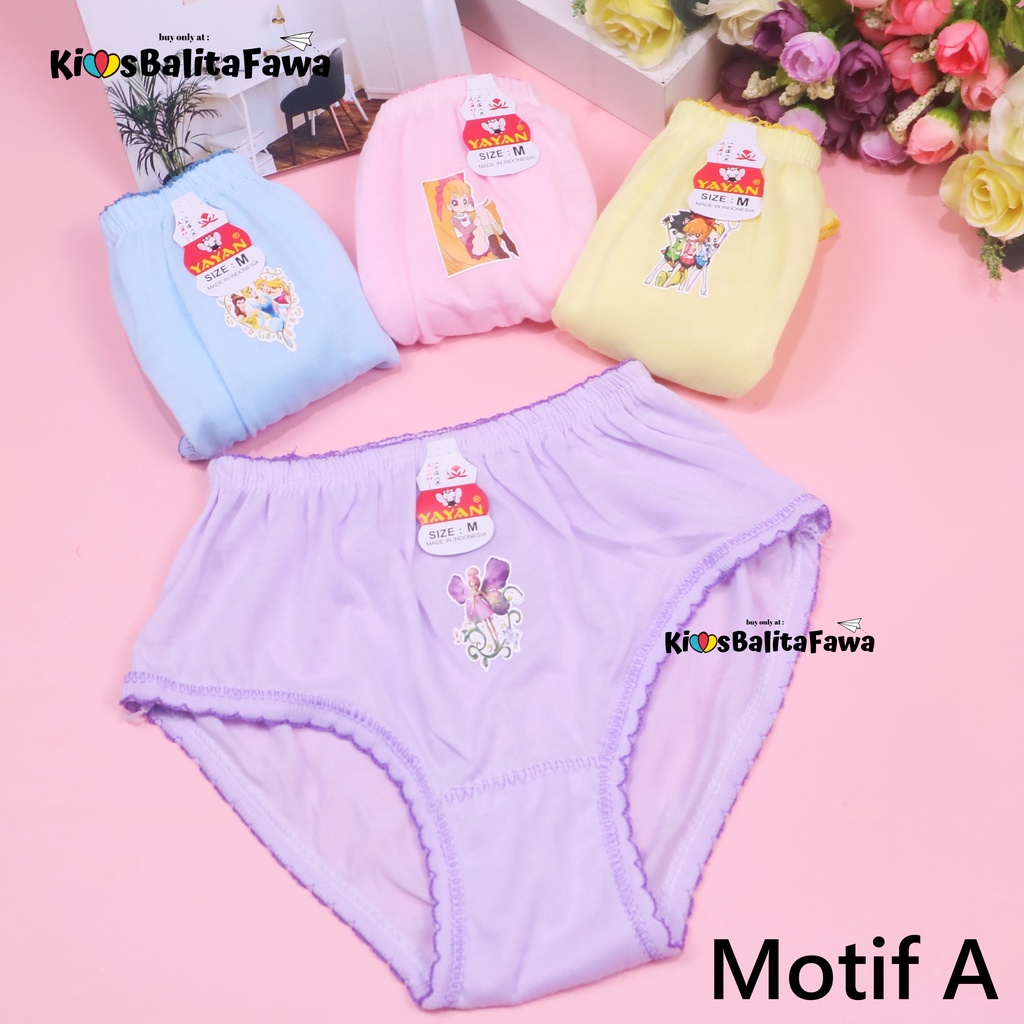 (ISI 6 - 12 pc) Celana Dalam 6-7 Tahun Anak Perempuan / Underwear Kids CD Pakaian Dalam Import