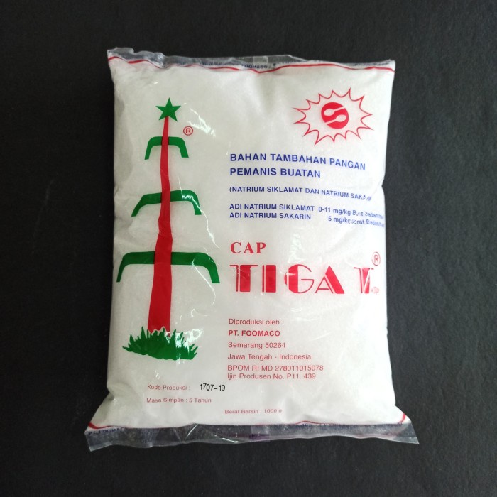 

✨COD✨ Pemanis Buatan / Natrium Siklamat / Tiga Tebu cap Tiga T 1Kg