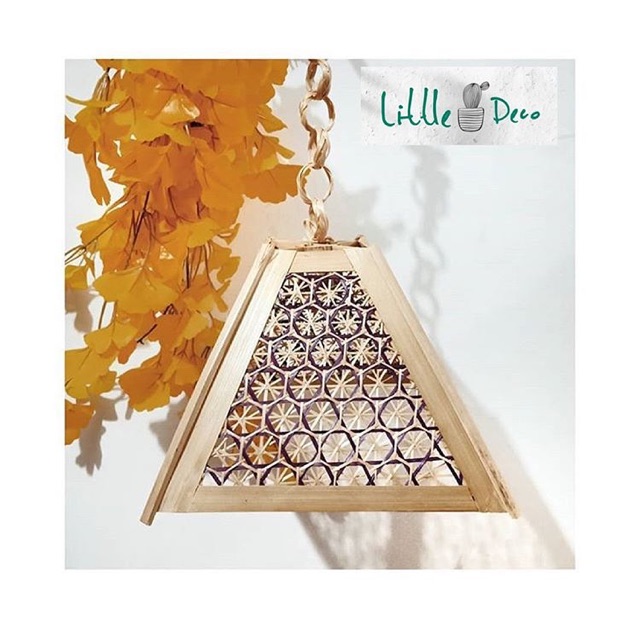 Cup Lampu Rotan Gantung Model E