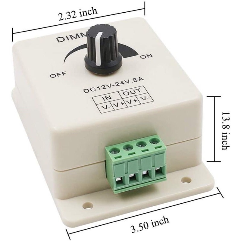 Dimmer Lampu Led Strip DC Motor Kipas 12V - 24V 8A / Dimer Dc