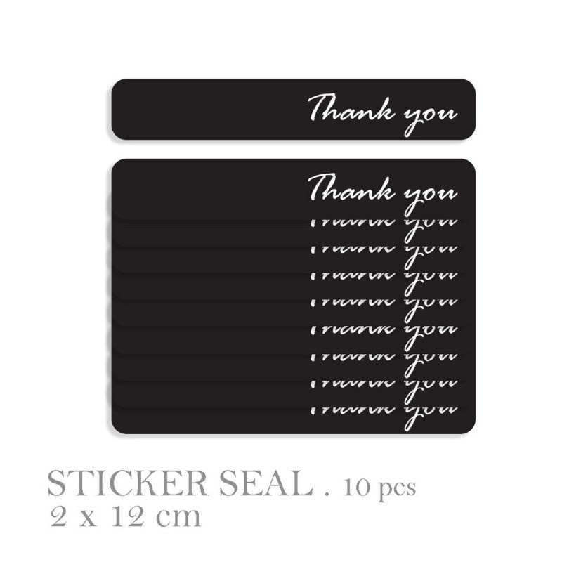 STICKER SEAL  THANKYOU ISI 10 PCS