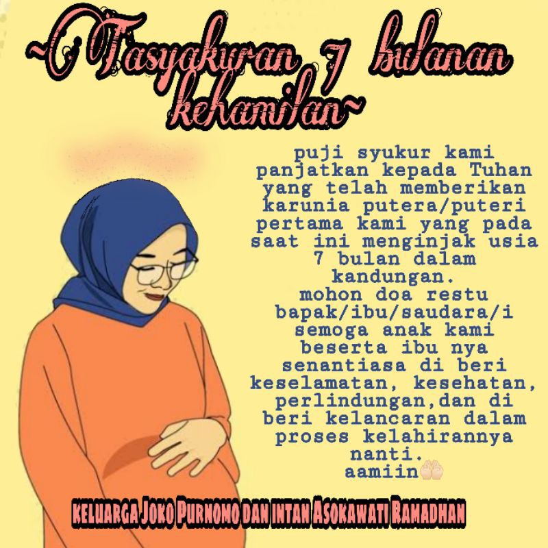 KARTU UCAPAN/ STIKER/UNDANGAN 7BULANAN ,HAJATAN,ACARA RESMI DLL