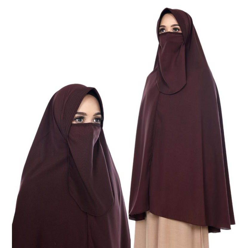 Jilbab khimar super Jumbo haji Wolfis premium