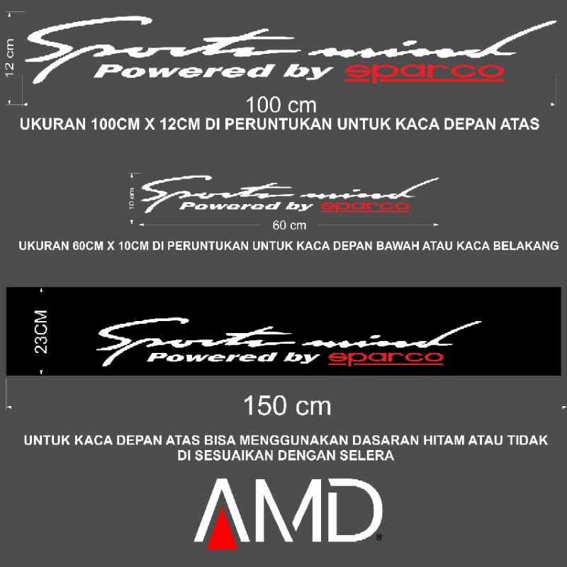 Stiker kaca depan Stiker Sticker Kaca sticker mobil stiker belakang mobil Sport mind