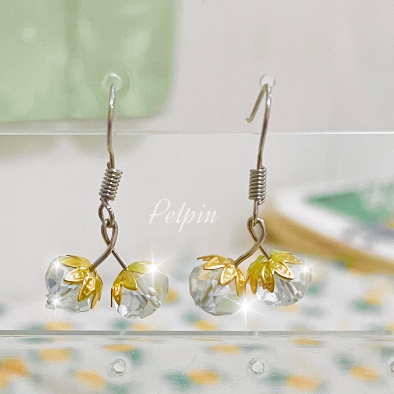 anting pearl permata fruit blink gantung anting anting stainless gantung