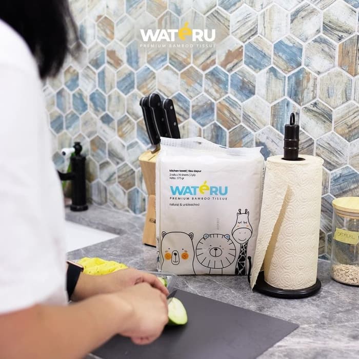 Wateru Premium Bamboo Tissue - Kitchen Towel (2 rolls x 70s)