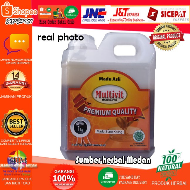 

Madu Asli Multivit Nektar Sono Keling 1kg dijamin murni 100%
