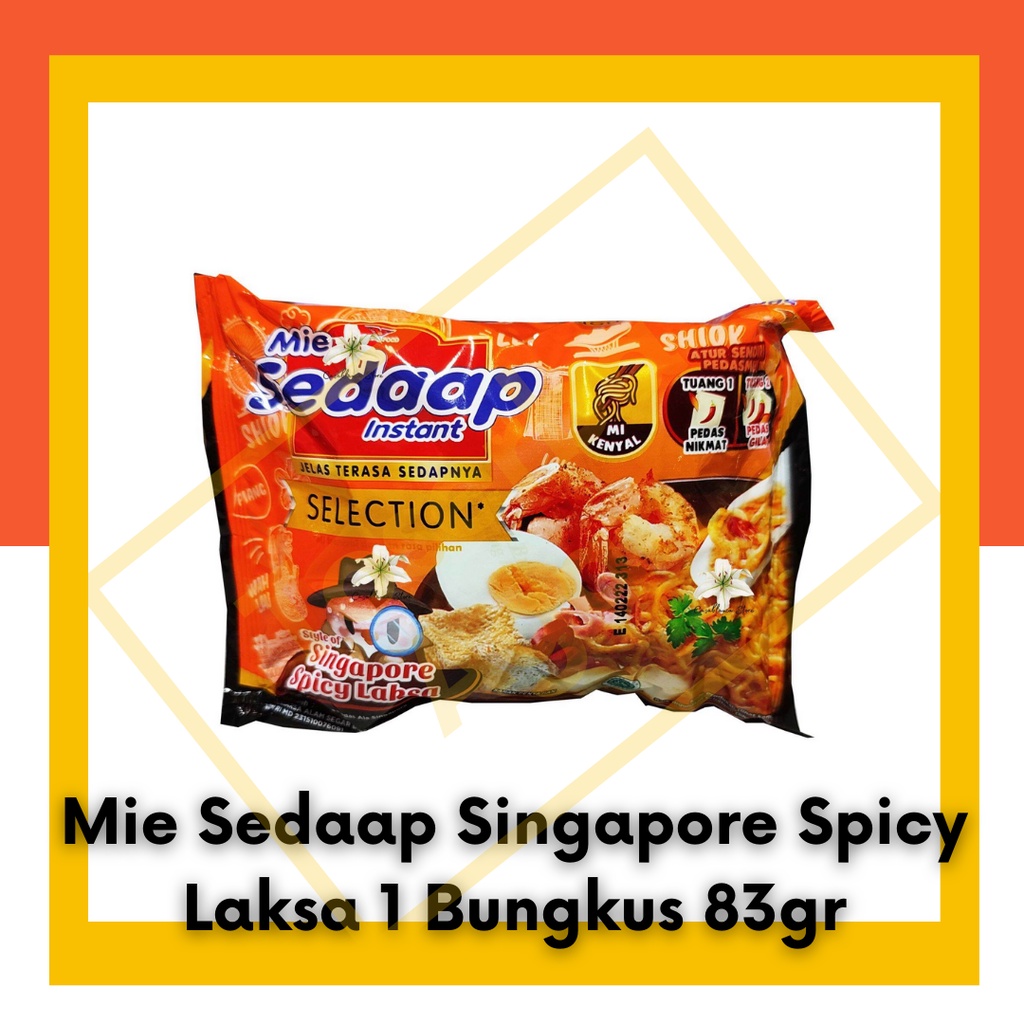 Mie Sedaap Kuah Singapore Spicy Laksa Mie Instan 1 bungkus 83gr Sedap