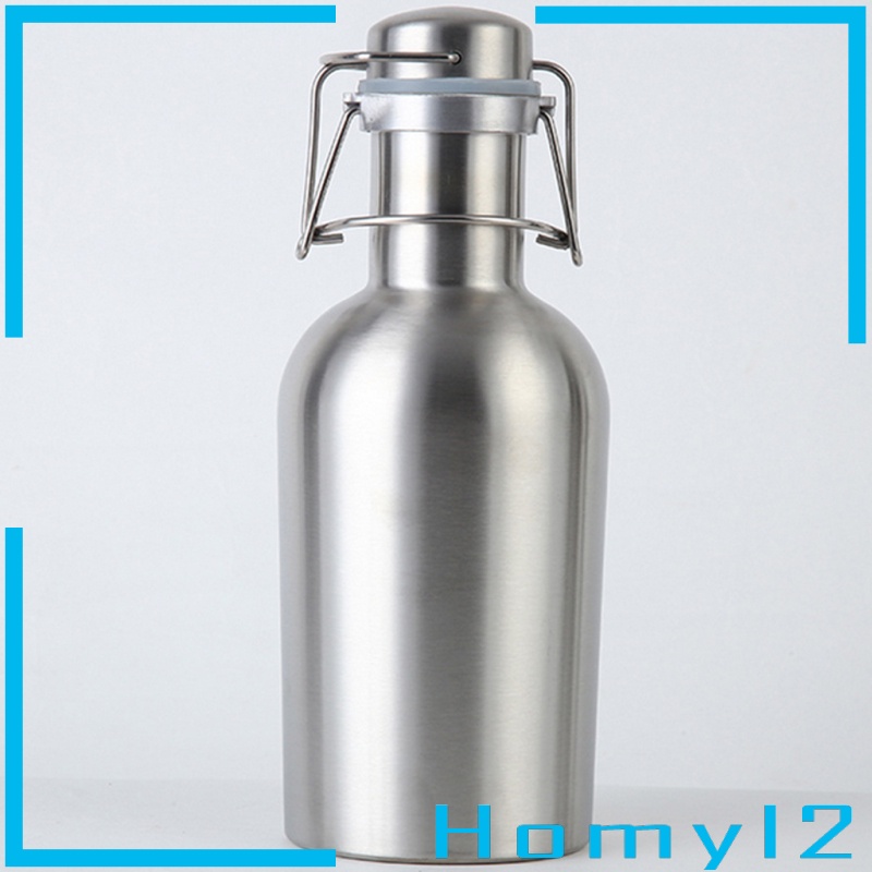 (Homyl2) Botol Minuman Bir 1000ml Bahan Stainless Steel