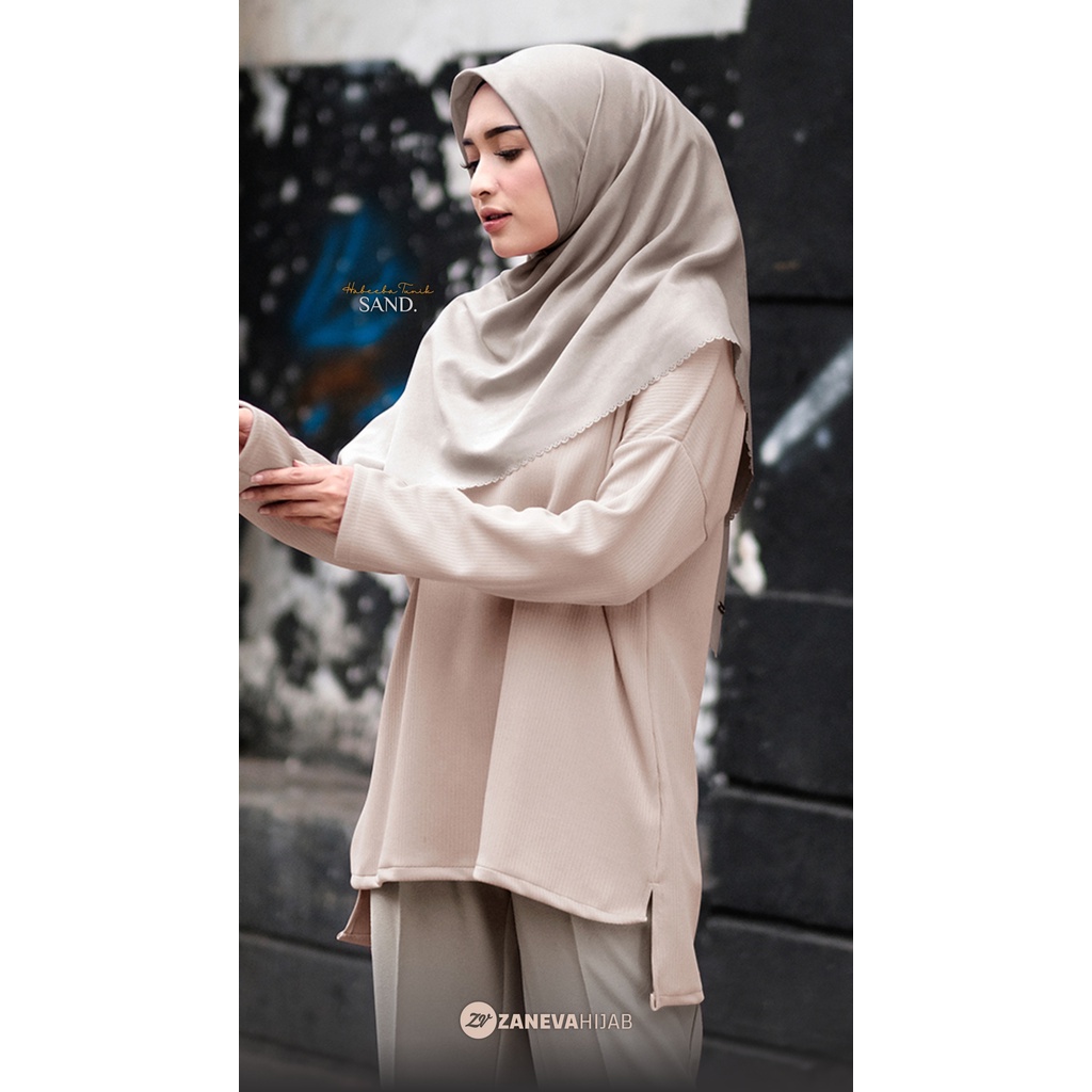 Habeeba Tunic l Knit Premium l Atasan Wanita