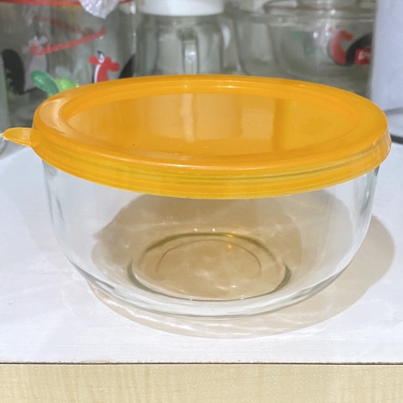 1 pcs mangkok kaca bulat tutup slb5