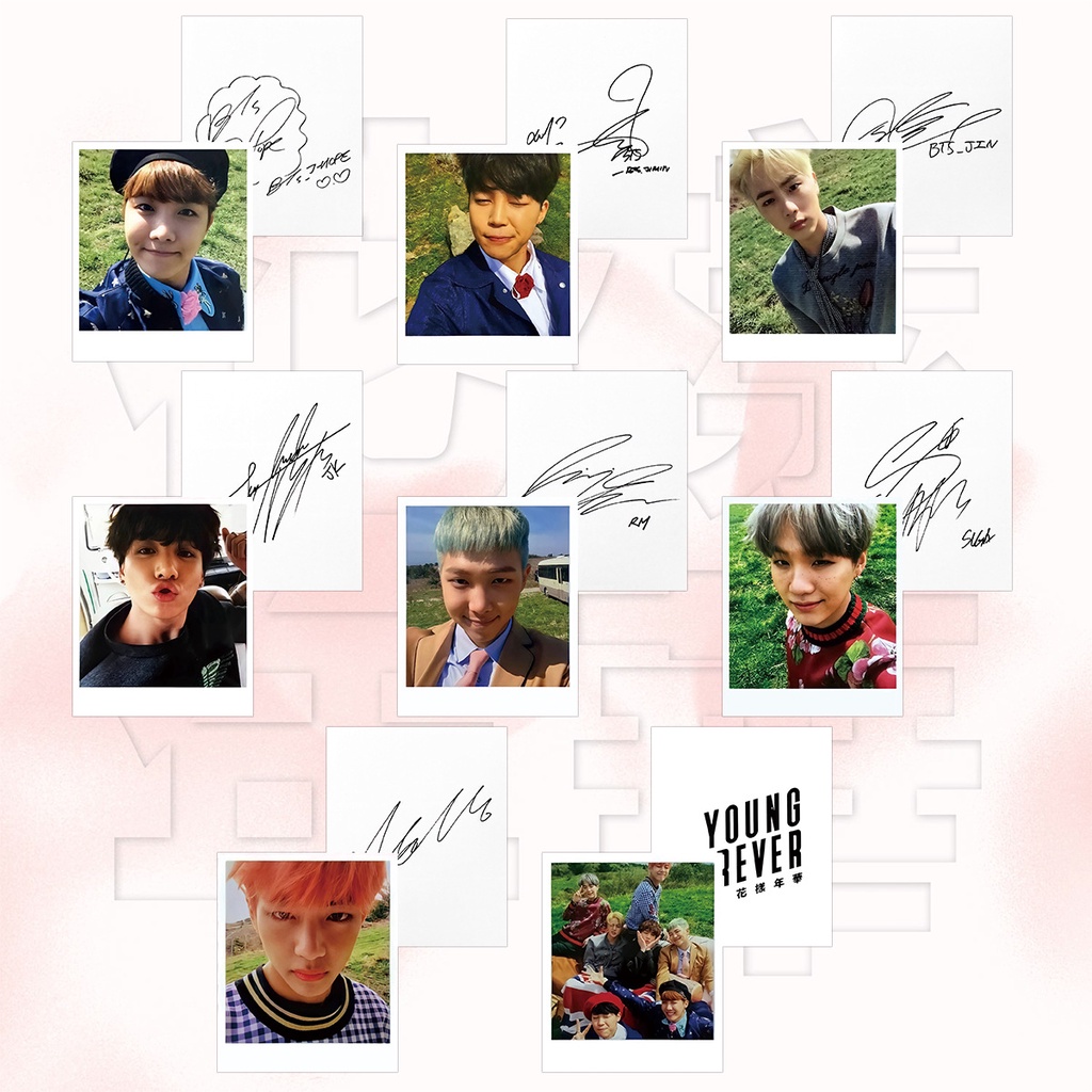 Kartu Foto Lomo BTS HYYH YOUNG FOREVER KAYO NENKA SUGA JiMin V RM Jin J-Hope JungKook