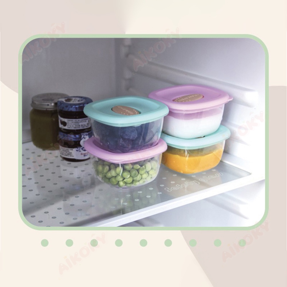 AIKOKY Baby Food Container/Kotak Penyimpanan Makanan/Wadah Mpasi Bayi 4PCS