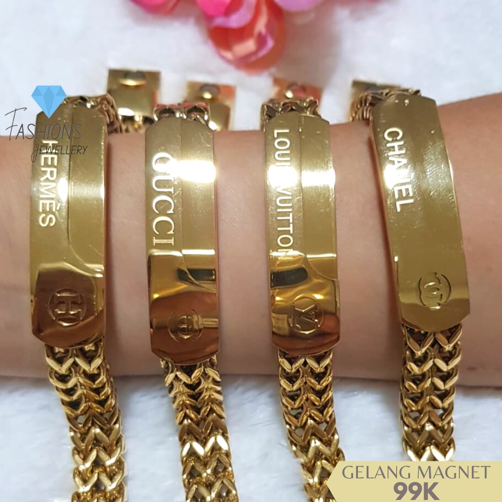 Gelang Magnet Titanium gold