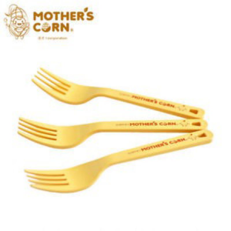 Mother's Corn Cutie Spoon / Cutie Fork Set isi 3pc - Sendok Makan Anak isi 3pc