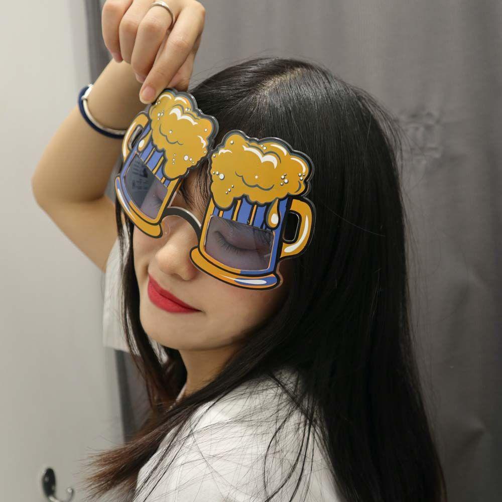 Needway   Properti Foto Kacamata Fashion Dewasa Kue Kartun Perlengkapan Pesta Novelty Birthday Sunglasses