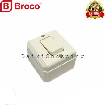 saklar lampu broco / saklar tunggal broco / saklar switch broco/ saklar tempel broco cream/