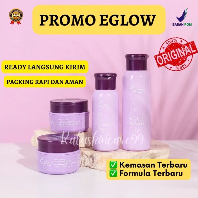 EGLOW PLATINUM PEMUTIH WAJAH PENGHILANG JERAWAT PENGHILANG FLEK KUSAM EGLOW ORIGINAL EGLOW BPOM PAKET WHITENING ACNE ULTIMATE