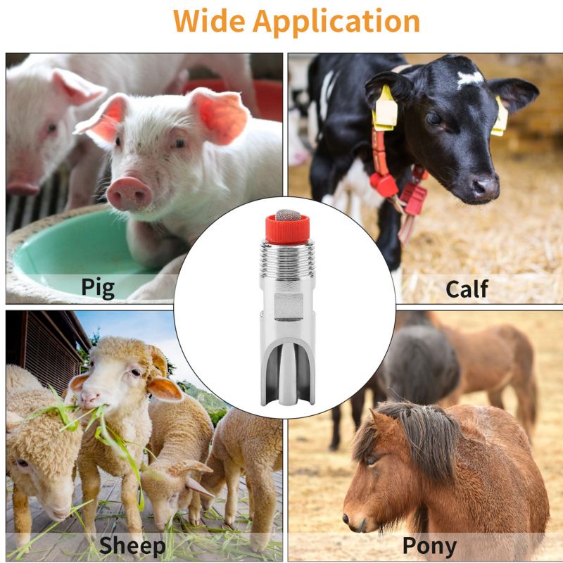 5pcs Pig Nipple drinker Nipple Babi Stainless Alat Minum Babi Kambing Alat Minum Hewan Ternak