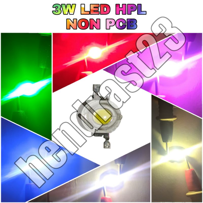 LED HPL 3W NON PCB / LED HPL UV NON PCB / LED HPL NON PCB / LED HPL NON PCB 3 W 3W / LAMPU LED HPL N