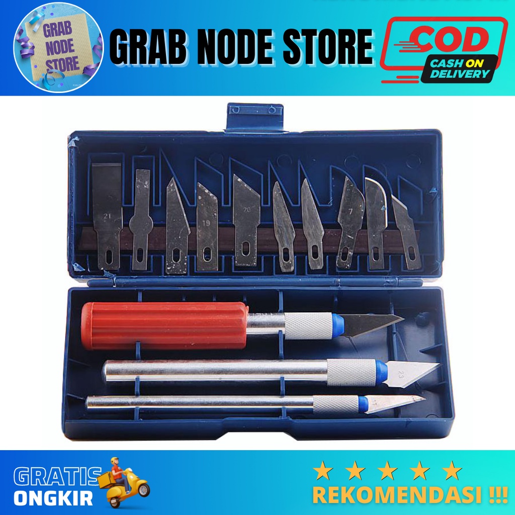 

Pisau Ukir Seni Set 13 Pcs Dengan 3 Gagang Besi KNIFEZER-A-003 - [BISA COD]