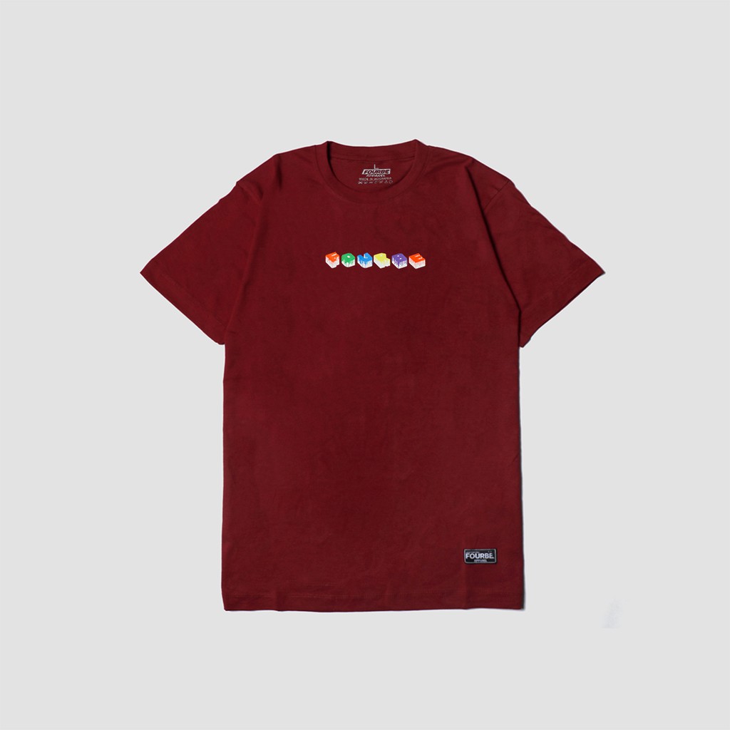 FOURBE APPAREL MAROON  RAINBOW BAJU  KAOS DISTRO PRIA 