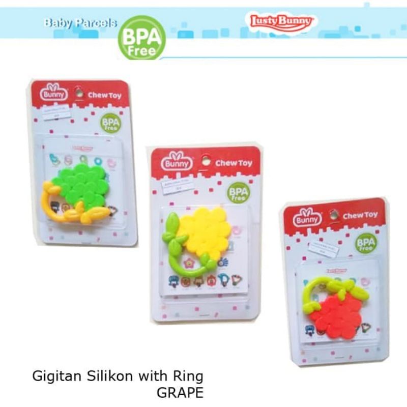 LUSTY BUNNY Theether Fruit Silicone/Mainan Gigitan Bayi Bentuk Buah