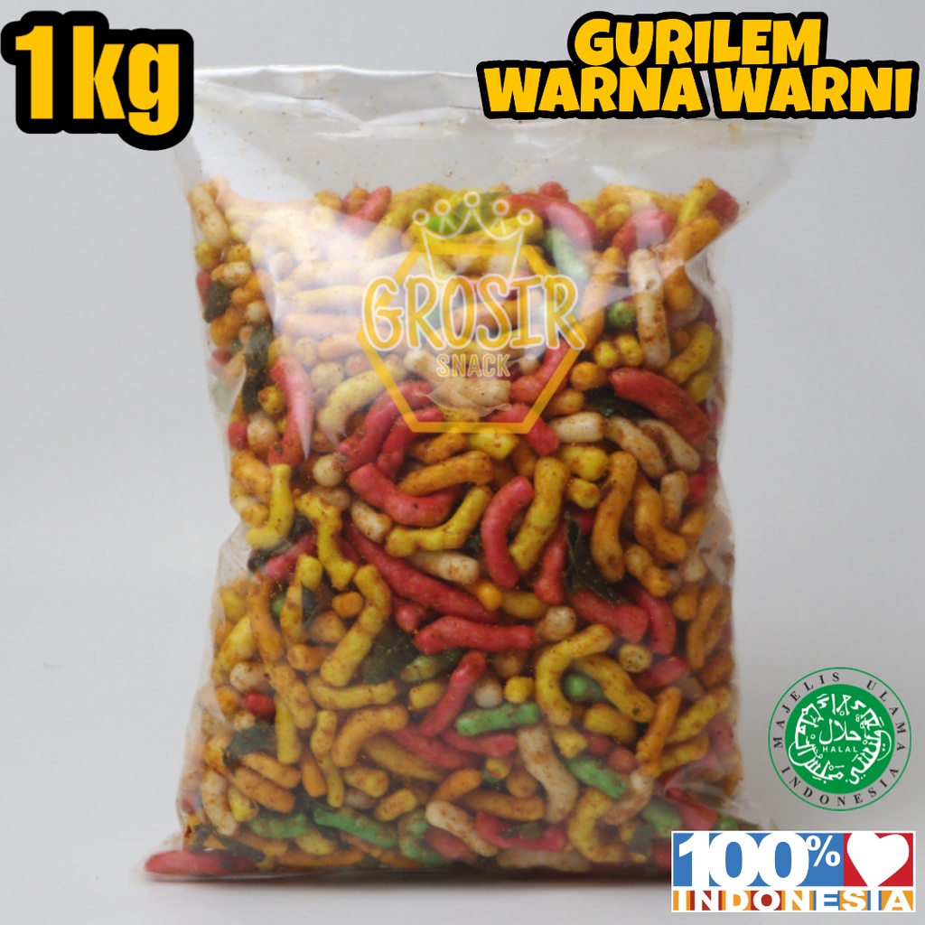 Keripik Gurilem Seblak kering 1kg+ Daun Jeruk Banyak Rasa Bumbu Khas