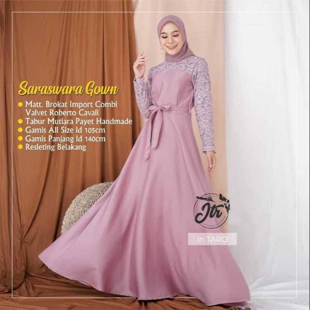 SARASWARA GOWN ,BAJU GAMIS MUSLIMAH