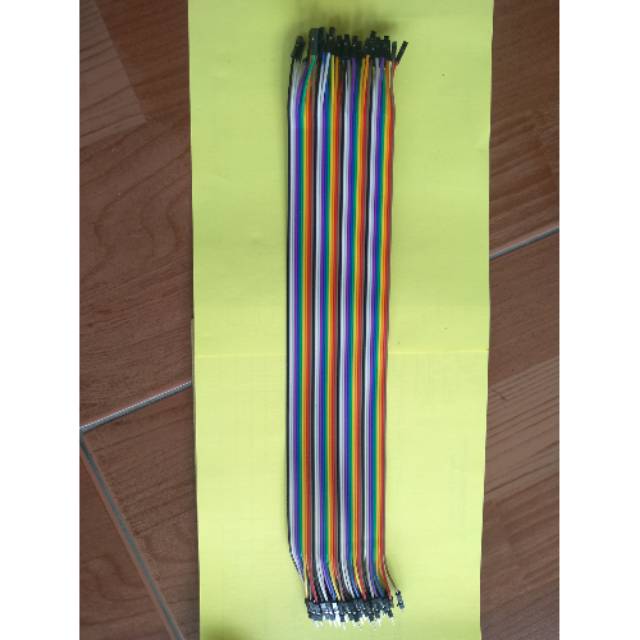 kabel jamper pelangi 30 cm isi 40 biji