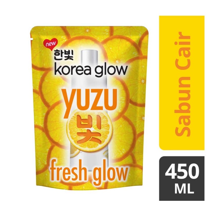KOREA BODY WASH FRESH GLOW YUZU 450ML SABUN MANDI PEMUTIH BADAN