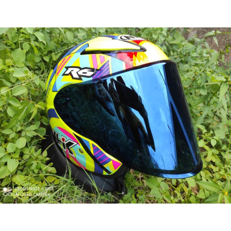 KACA NHK R6 / NHK R 6 / KACA HELM NHK R6 / VISOR HELM NHK R6 NHK R 6 FLAT VISOR / VISOR DATAR IRIDIU