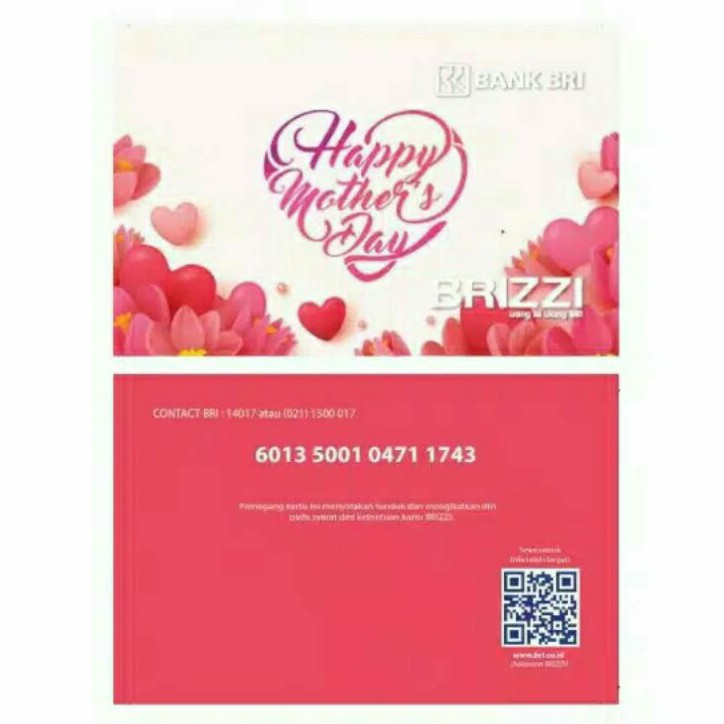 BRIZZI BRI dengan Thema HARI IBU (MOTHERS Day) /Like eMoney eTOLL Tapcash or Flazz