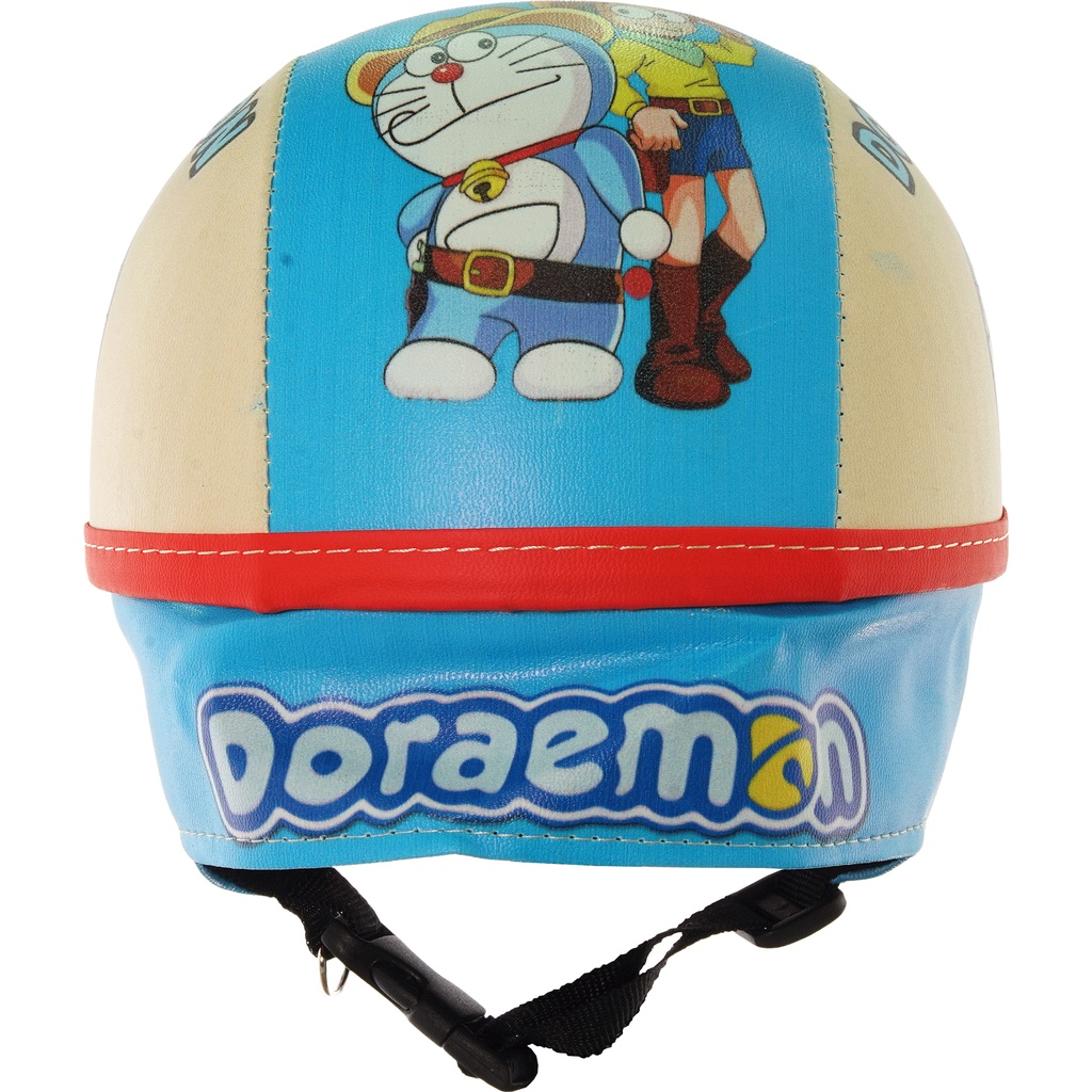 Helm Anak Untuk Usia 1-4 Tahun Motif Doraemon - Cream Biru