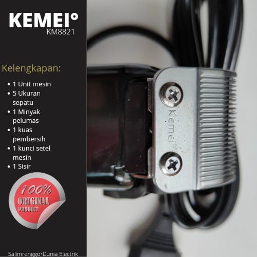 RB Mesin Cukur Rambut Listrik Original Kemei KM-8821 / Alat Cukur Rambut Elektrik Kemei KM8821