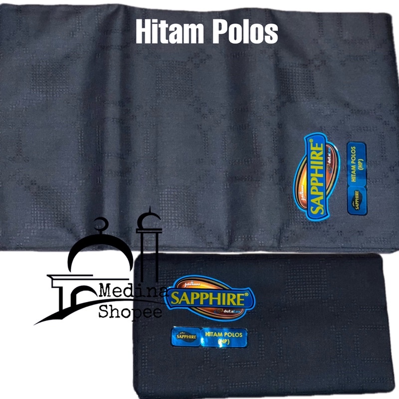 Sarung dewasa Sapphire Hitam/ sarung murah hitam/ sarung tumpal/sarung lebaran