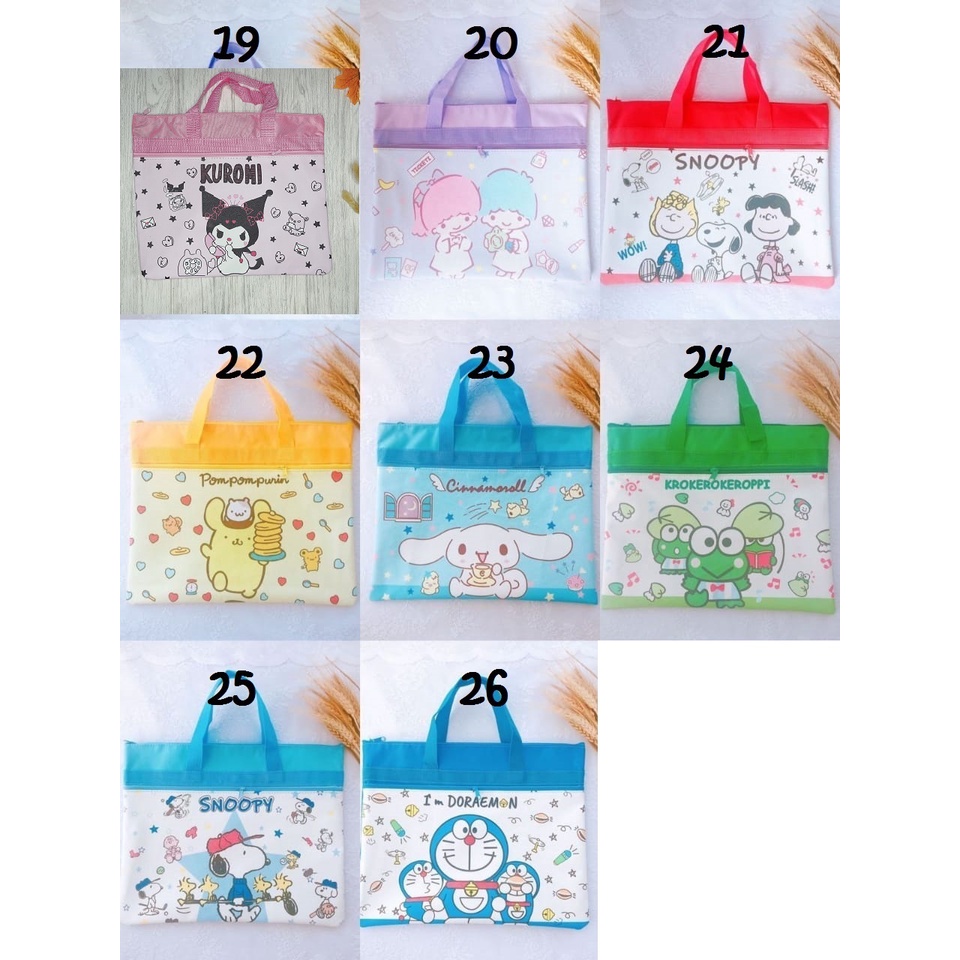 Tas tote jumbo sanrio hello kitty hand bag TU080 melody kuromi snoopy tas les laptop anak perempuan