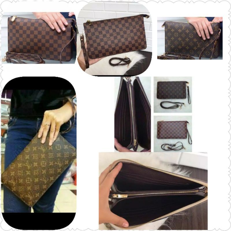 clutch lv premium clutch wanita/pria clutch import hand bag