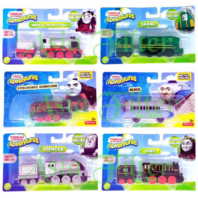 Thomas and Friends ADVENTURE /Kereta gandeng/Hiro, Steelworks Hurricane, Spencer/ Shane/ Emily/ Hugo