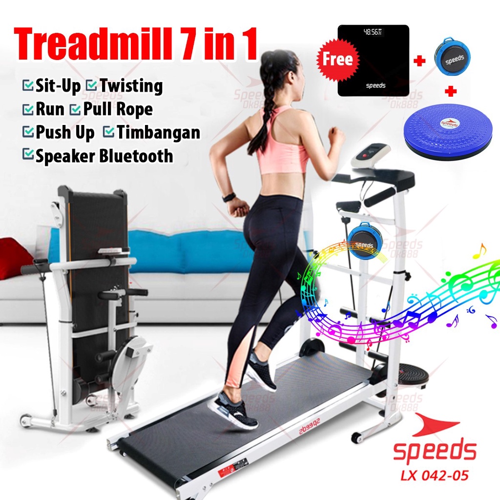 SPEEDS Sport Treadmill Manual Alat Fitness Gym Multifungsi 7 in 1 Olahraga 042-5
