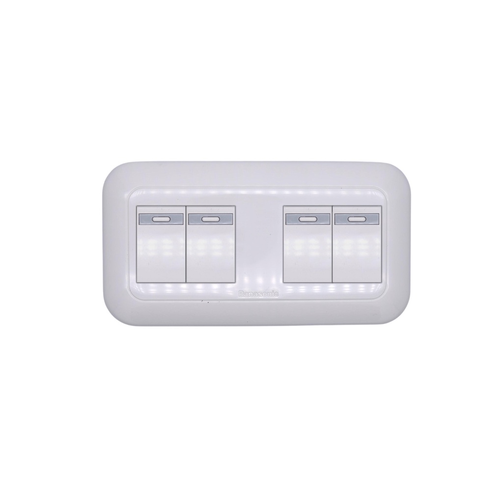 Panasonic WEJ Segi Tahu Double 4 Gang 4 Way Saklar Stop Kontak Empat