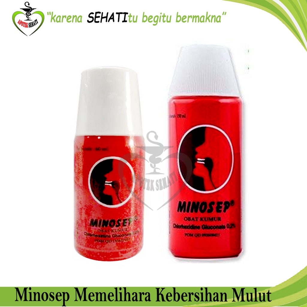 Minosep Obat Kumur Gargle Merah Antiseptik Mulut dan Sariawan