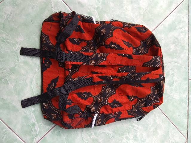 TAS RANSEL BATIK 46x30x10 cm - TAS GENDONG ANAK PRIA WANITA COUPLE - SOUVENIR MURAH KHAS JOGJA