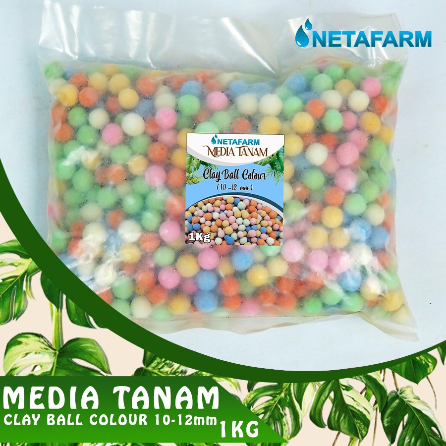 LECA CLAY BALL CERAMSITE Hydroton Mix Color 10-12mm - 1KG