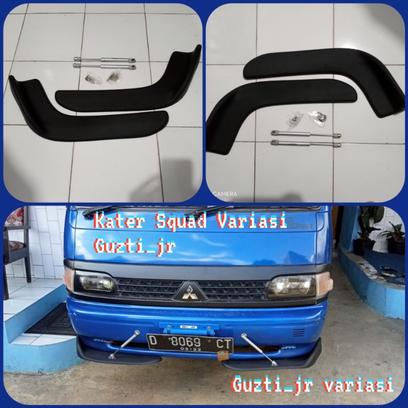 variasi bemper depan winglet mobil plus hidrolik universal