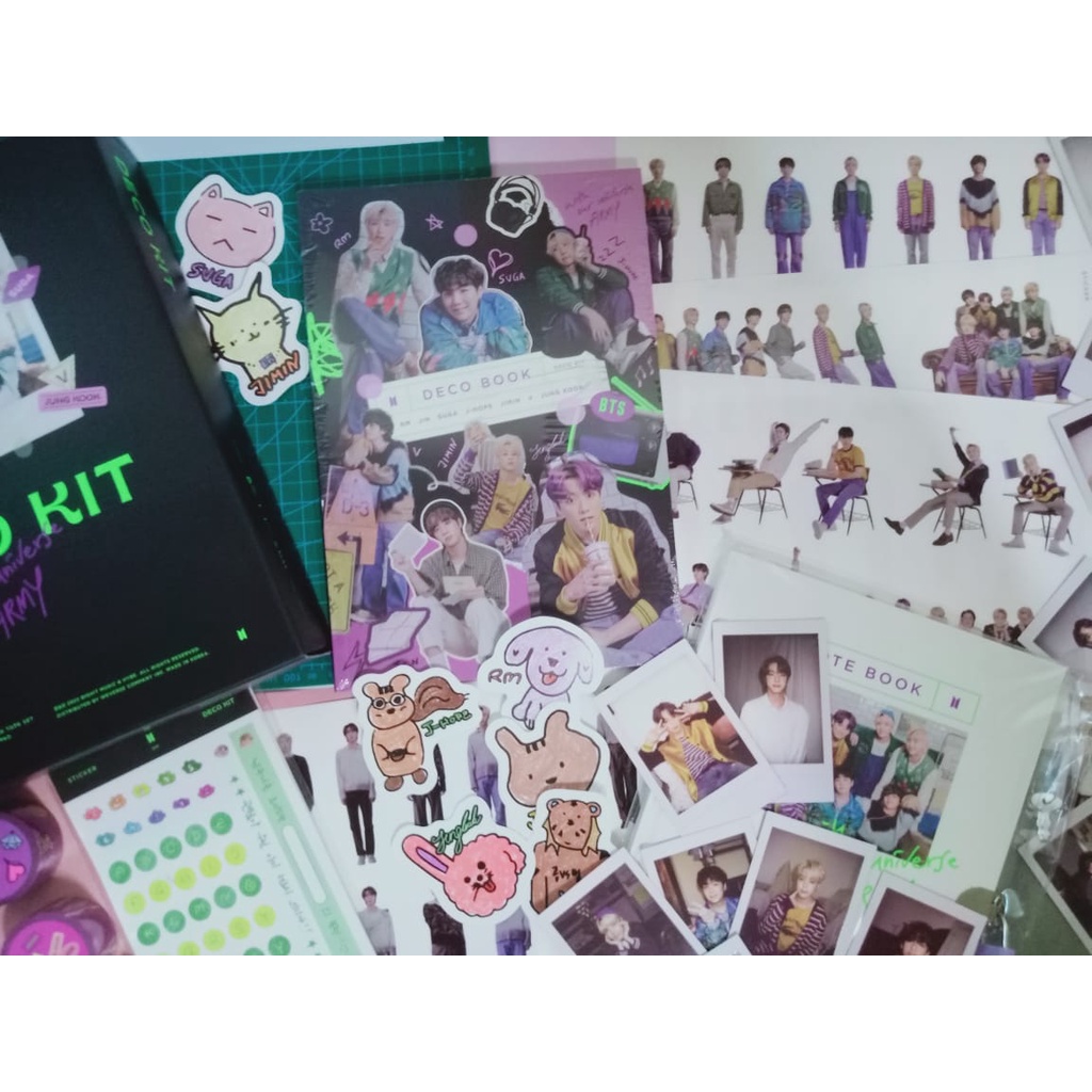 BTS DECO KIT SHARING PC OFFICIAL JUNGKOOK TAEHYUNG JIMIN JIN SUGA RM JHOPE