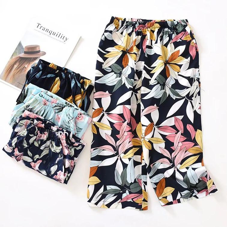 [236X] Celana Los Motif Random Pendek Wanita Kolor Harian Santai Motif 7/8