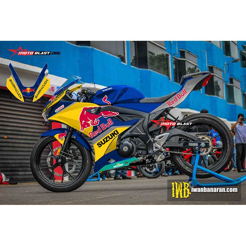 Decal Stiker GSXR150 BLUE REDBULL MOTOGP