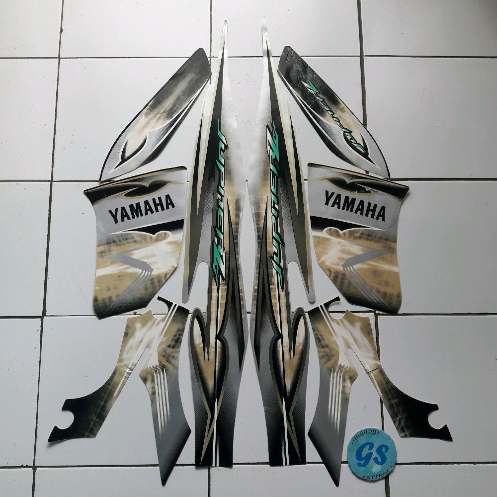 Variasi stiker jupiter z std 2008 silver-hitam