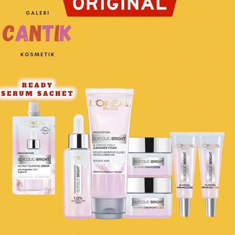 T92G L'Oreal Paris Glycolic Bright Serum 15ml/Loreal Bright Serum/Loreal Serum Glycolic Terkini